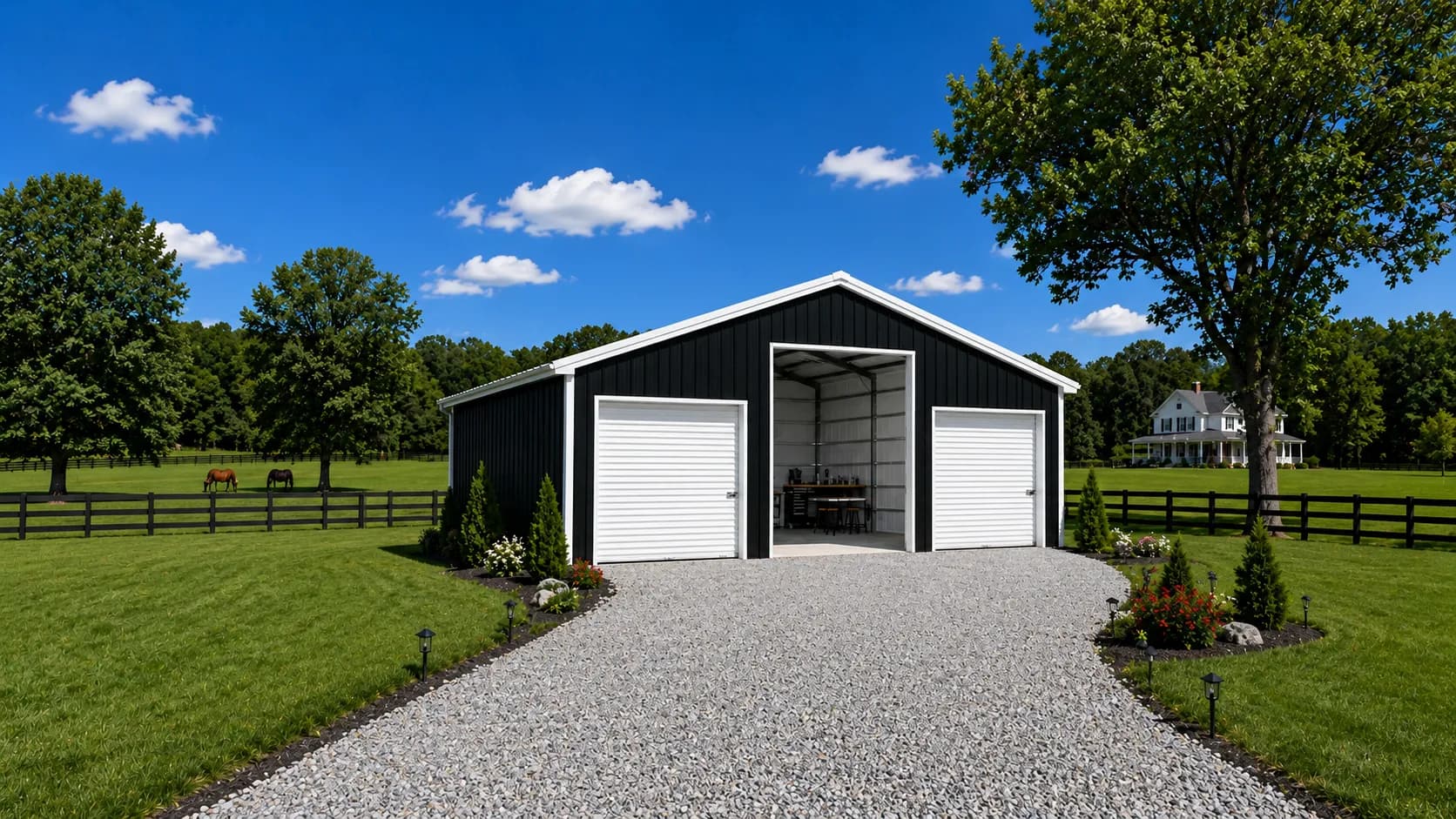 36’x24’x11′ Straight Roof Barn