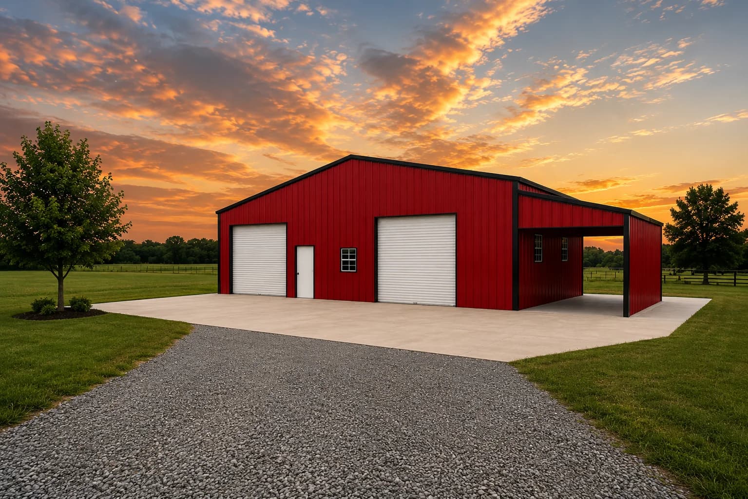 56’x28′ Lean-To Commercial Building