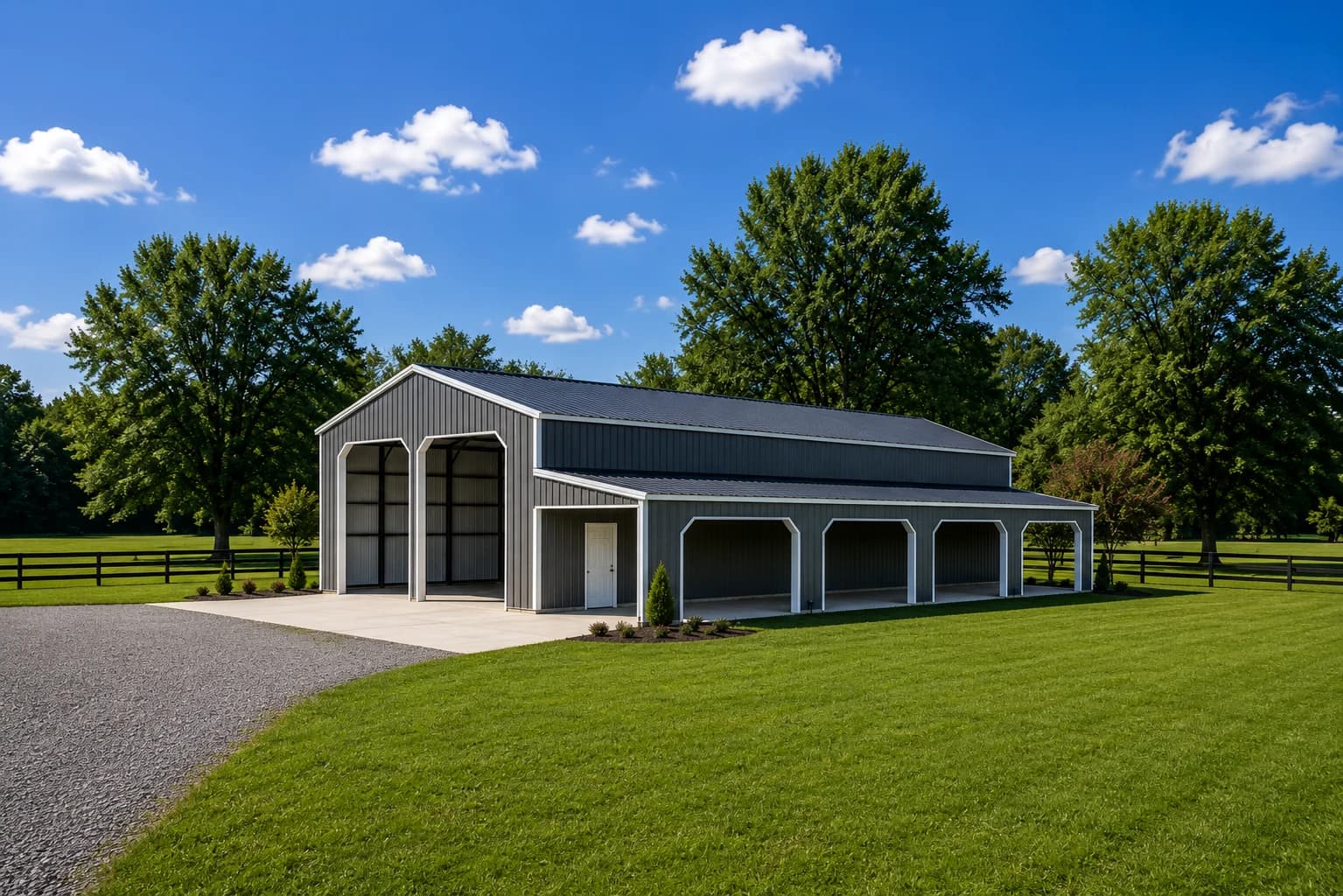 40’x80′ Commercial Vertical Roof Garage